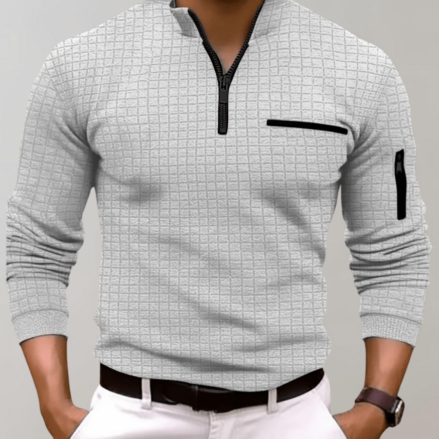 WW | Herren Pullover Polo Shirt Mit Langen Ärmeln Lässiges Design & Komfortabel