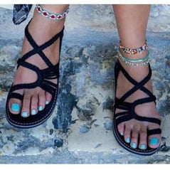 WW | Seil Knoten Fußflachsandalen