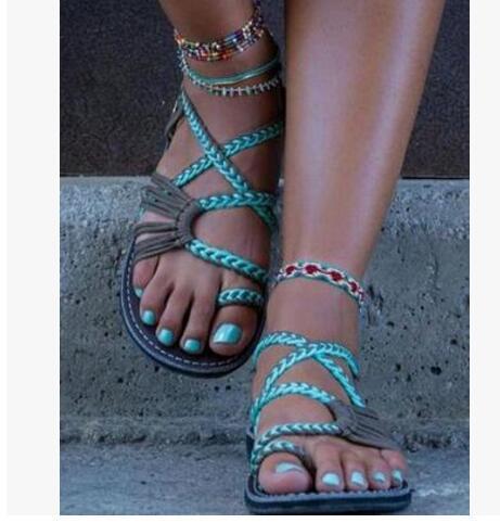 WW | Seil Knoten Fußflachsandalen