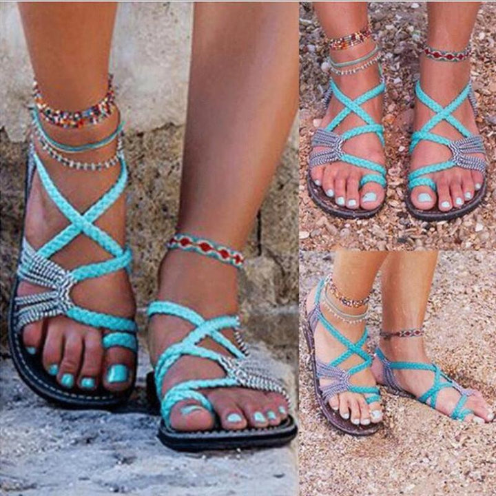 W&W Mode | Seil Knoten Fußflachsandalen