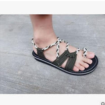 WW | Seil Knoten Fußflachsandalen