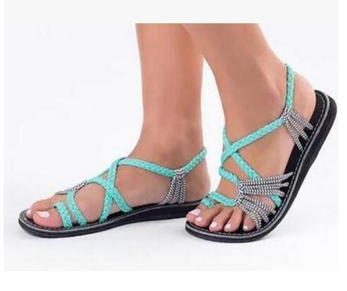 WW | Seil Knoten Fußflachsandalen