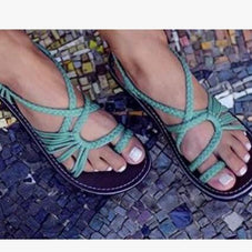 WW | Seil Knoten Fußflachsandalen