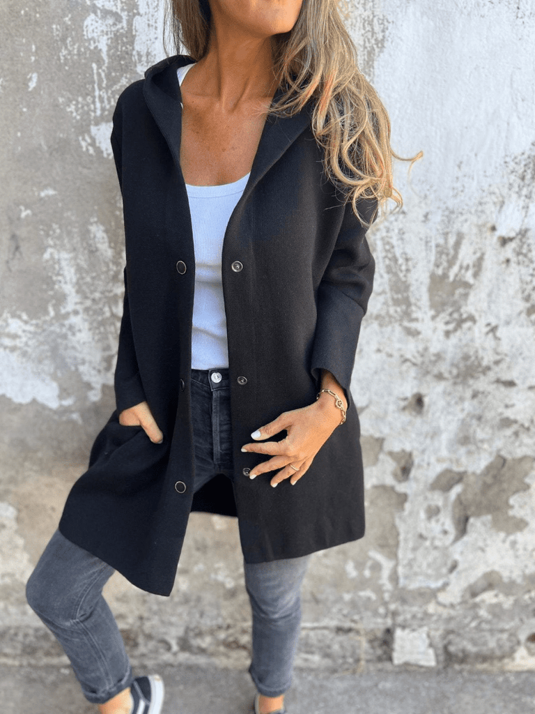 WW | Lässige Lange Damen Weste Mit Kapuze Trendy & Bequem