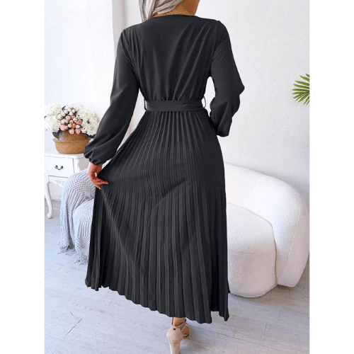 WW | Kleid Damen Plisse Maxi Kleid Elegant & Bequem Lässig Outfit