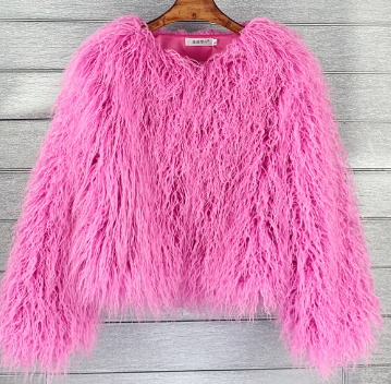 W&W Mode Boho-Kunstpelzmantel