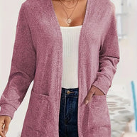 WW | Stilvolle Strickjacke mit Offener Front & Taschen