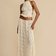 Rückenfreies Plissee-Set