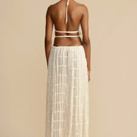 Rückenfreies Plissee-Set