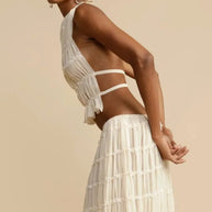 Rückenfreies Plissee-Set