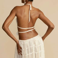 Rückenfreies Plissee-Set