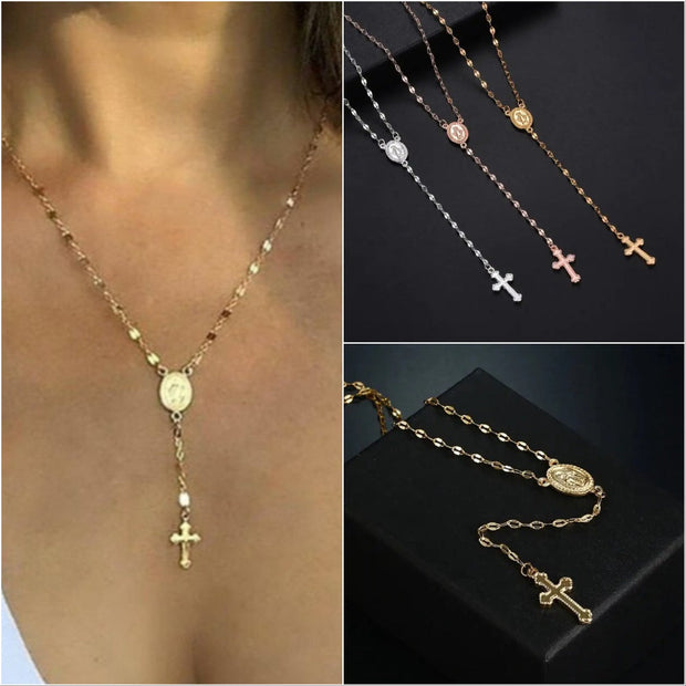 WW | Elegante Rosenkranz Kette Für Damen