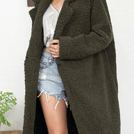 WW | 70er Jahre Welt Wolle Mischung Mantel Khaki