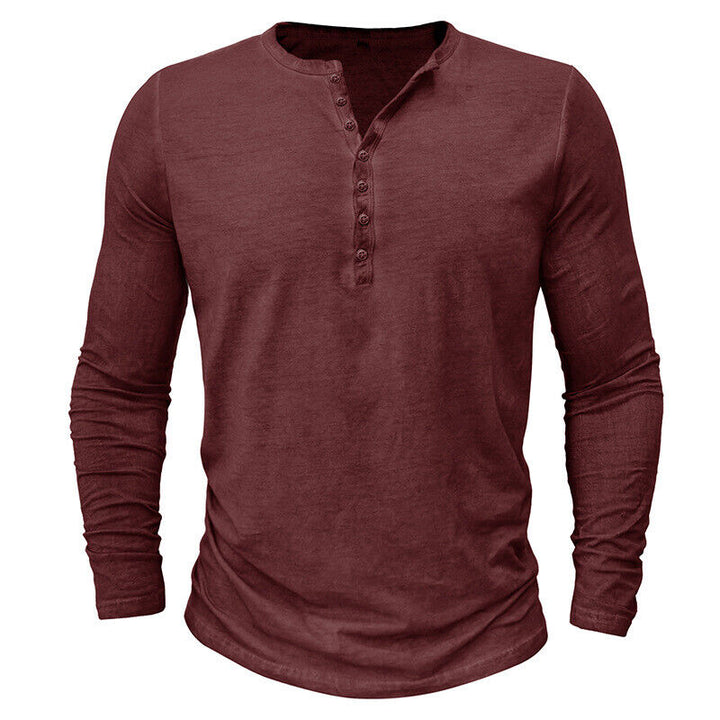 W&W Mode | Henley Shirt Für Herren Mit Langen Ärmeln