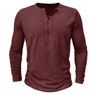 WW | Henley Shirt Für Herren Mit Langen Ärmeln