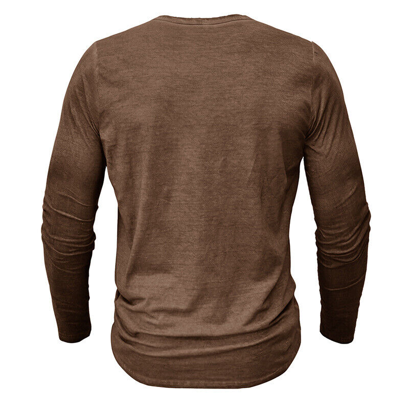 WW | Henley Shirt Für Herren Mit Langen Ärmeln
