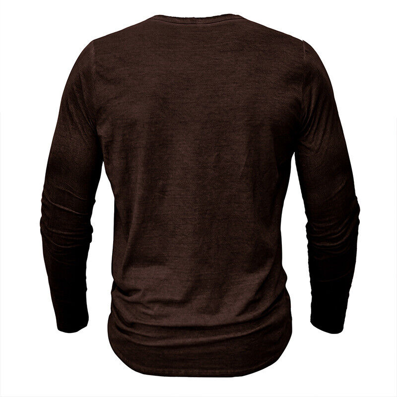 WW | Henley Shirt Für Herren Mit Langen Ärmeln