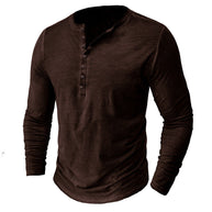 WW | Henley Shirt Für Herren Mit Langen Ärmeln