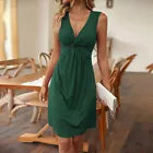 Lunéa™ – Lockeres Cocktailkleid mit V-Ausschnitt & Raff-Detail