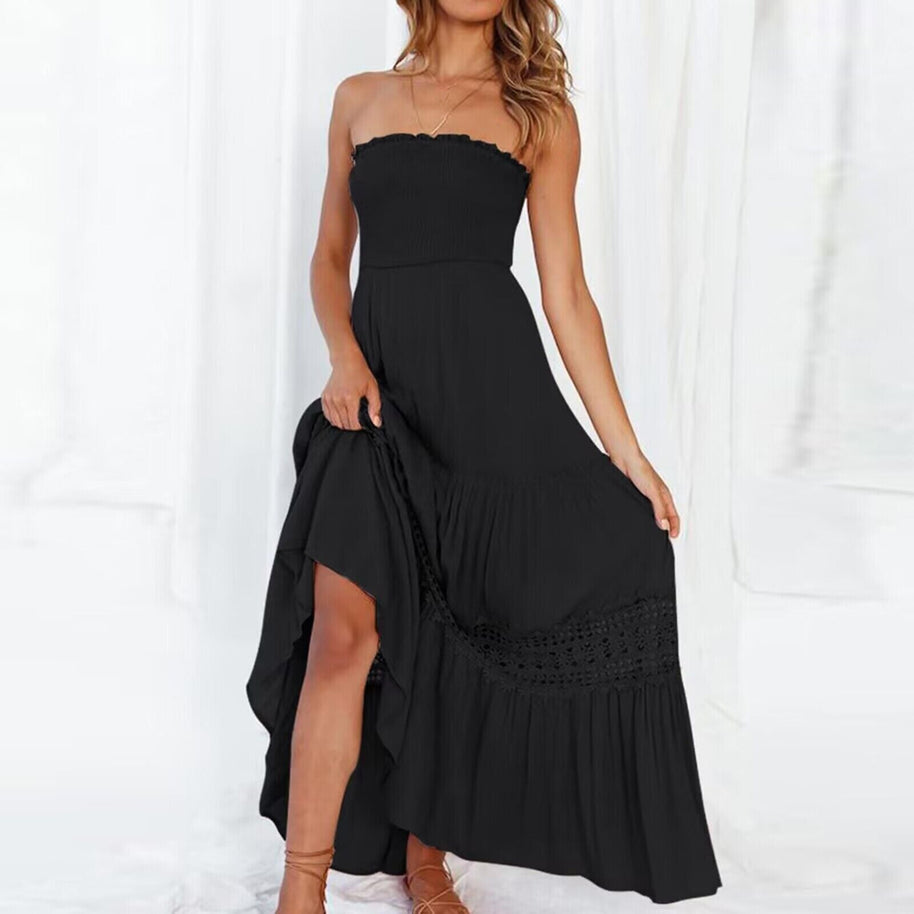 WW | Sommerliches Off-Shoulder Kleid mit Spitzenverarbeitung