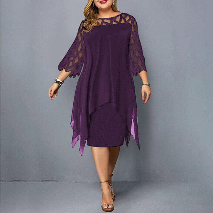W&W Mode | Elegantes Plus Size Midi Kleid Für Frauen