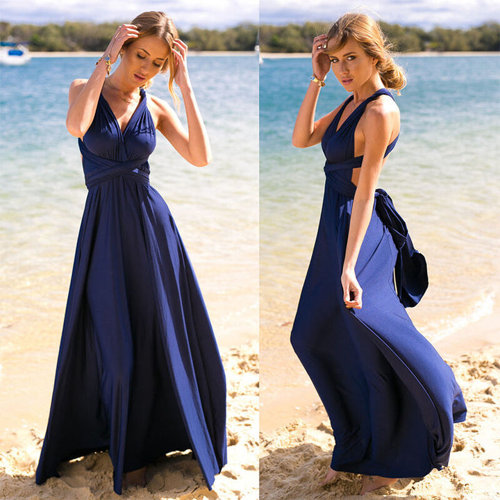 Damen-Maxi-Umstandskleid mit wandelbarem Design