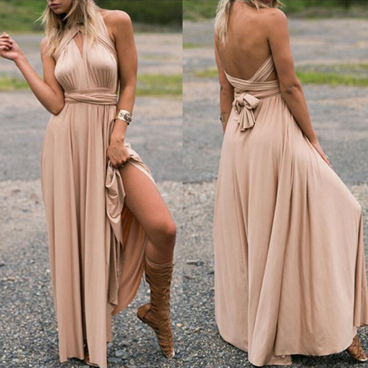 Damen-Maxi-Umstandskleid mit wandelbarem Design