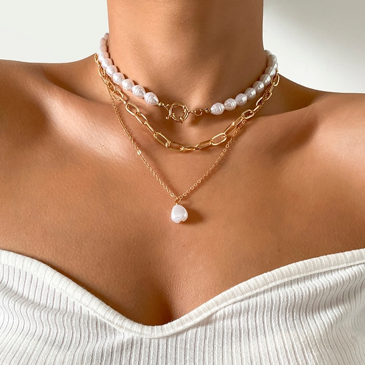 W&W Mode | Set - eleganter geschichteter Damenschmuck