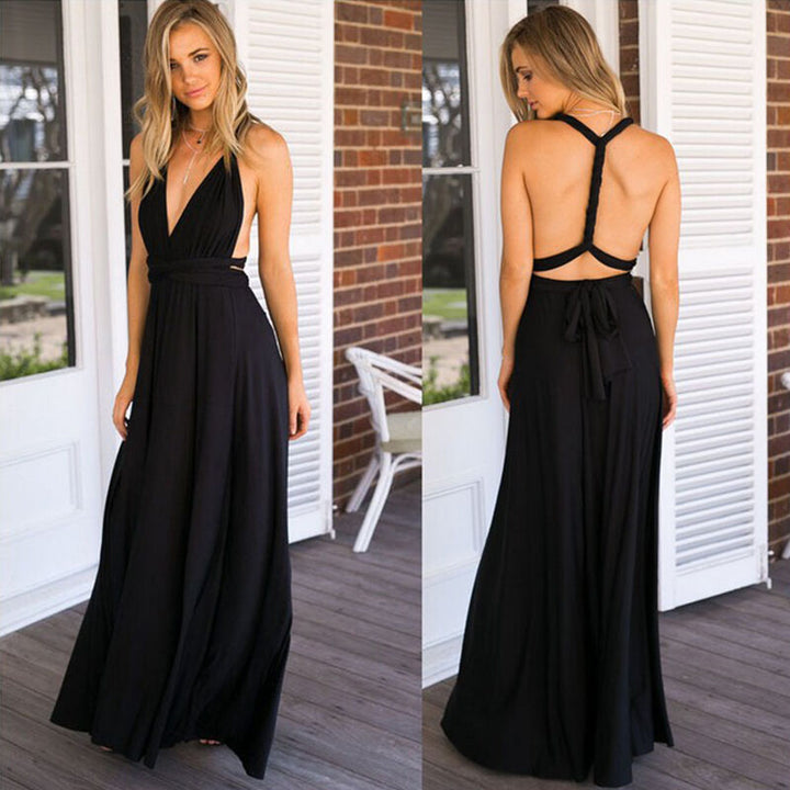 Damen-Maxi-Umstandskleid mit wandelbarem Design