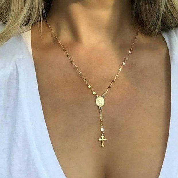 WW | Elegante Rosenkranz Kette Für Damen