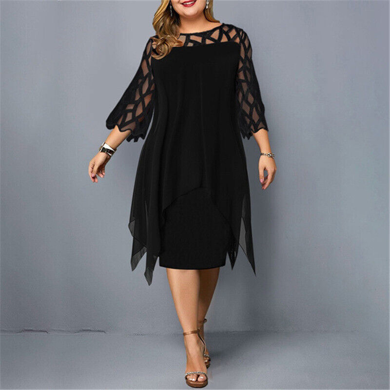 W&W Mode | Midi-Kleid In Übergröße Für Modische Looks