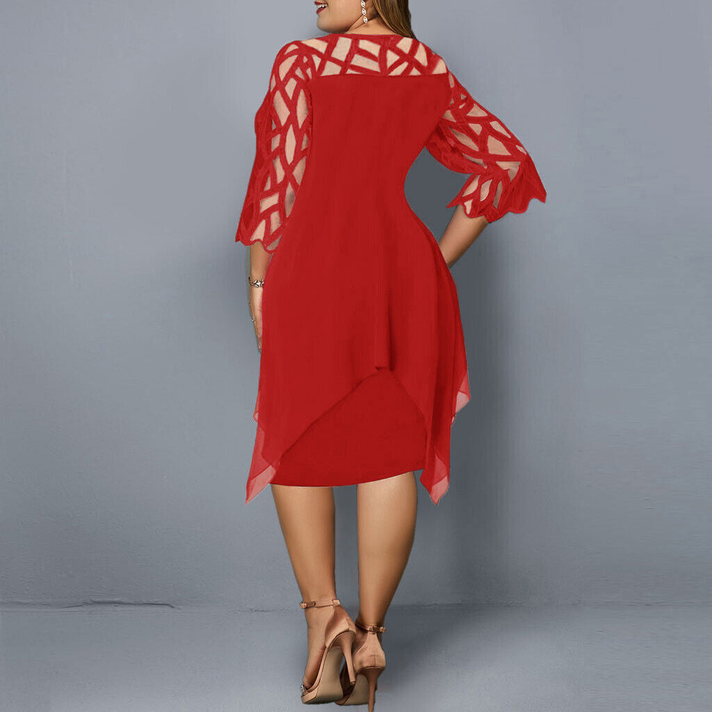 W&W Mode | Elegantes Plus Size Midi Kleid Für Frauen