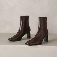 WW | Ankle Boots Damen mit quadratischer Spitze - hohe Absätze, bequem und langlebig