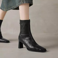 WW | Ankle Boots Damen mit quadratischer Spitze - hohe Absätze, bequem und langlebig
