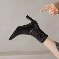 WW | Ankle Boots Damen mit quadratischer Spitze - hohe Absätze, bequem und langlebig