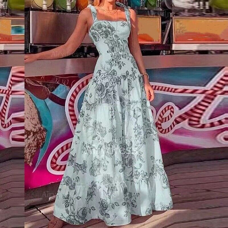 WW | Kleid mit Blumenmuster Maxilänge