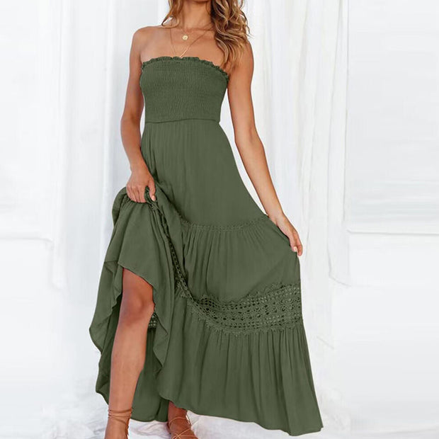 WW | Sommerliches Off-Shoulder Kleid mit Spitzenverarbeitung