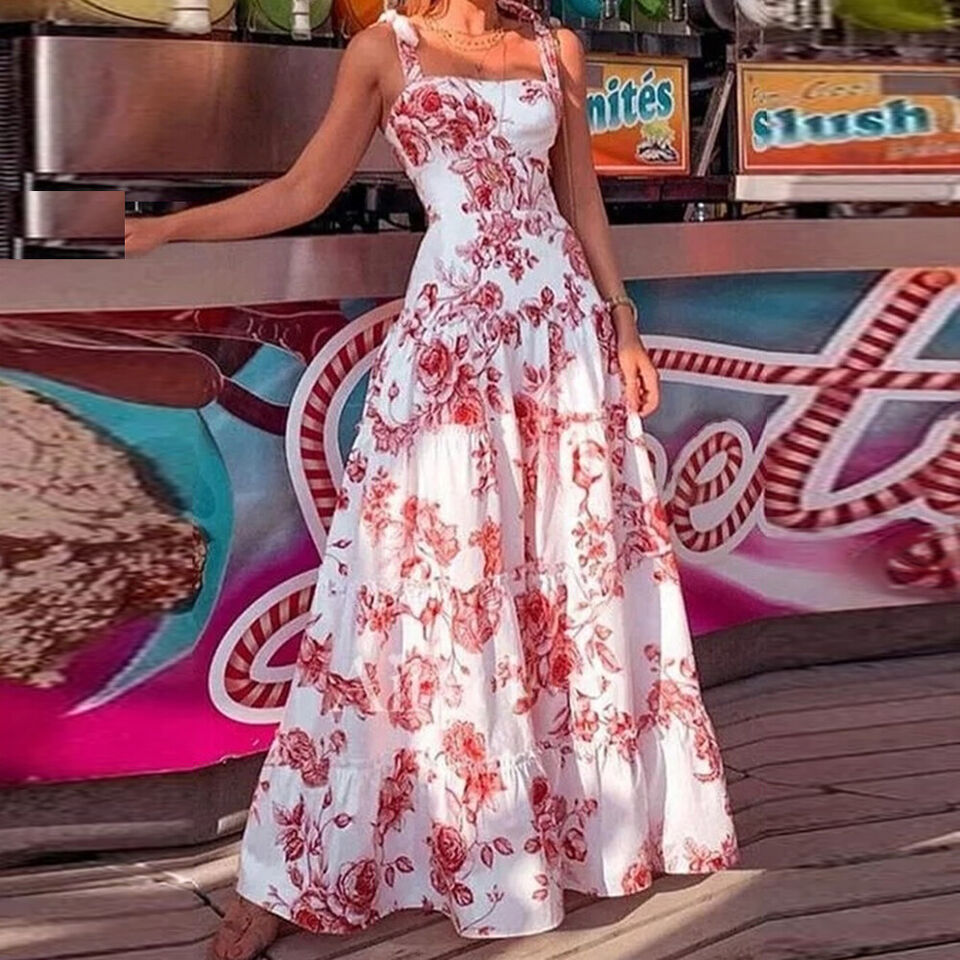WW | Kleid mit Blumenmuster Maxilänge