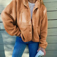 Winter Fleecejacke mit Knopfleiste