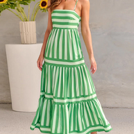 Gestreiftes Maxikleid