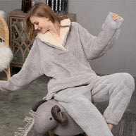 W&W - Pyjama-Set aus flauschigem Fleece für die Nacht