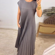 WW | Smarte Plissee Baumwollkleid