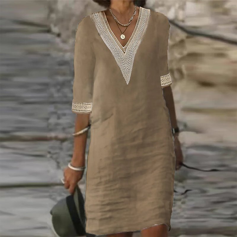 W&W Mode | Elegante Leinen Sommerkleid