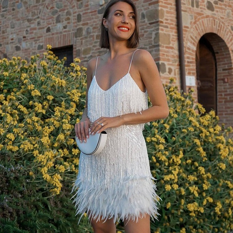 W&W Mode | Schillerndes Samba-Rumba-Cocktailkleid
