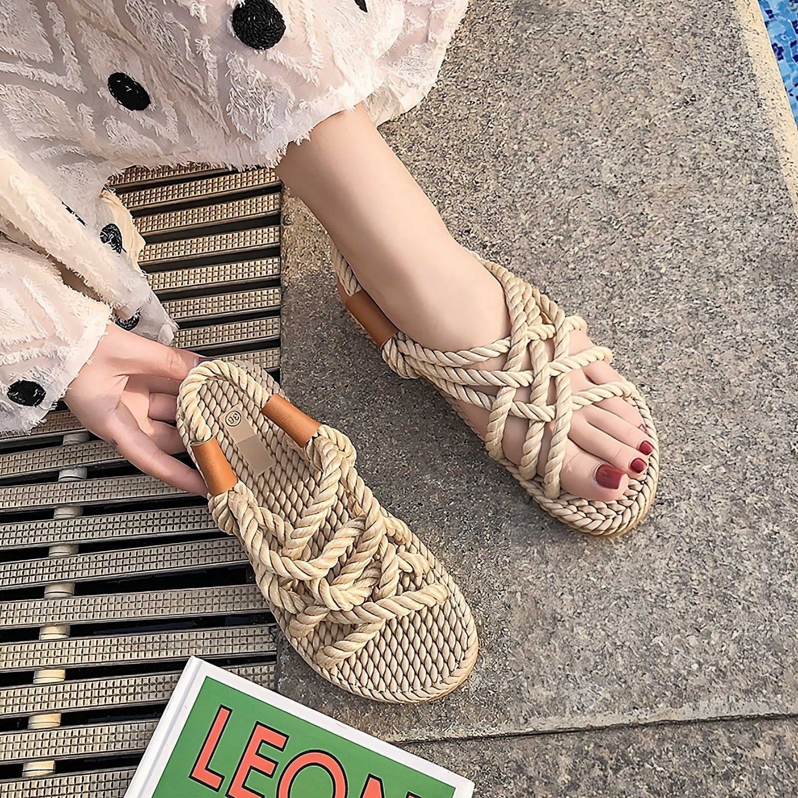 WW | Bohemian Geflochtene Seil Sandalen