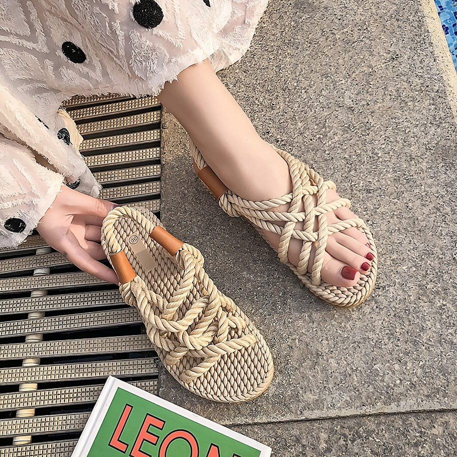WW | Bohemian Geflochtene Seil Sandalen