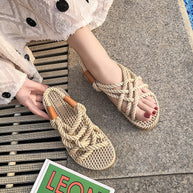 WW | Bohemian Geflochtene Seil Sandalen