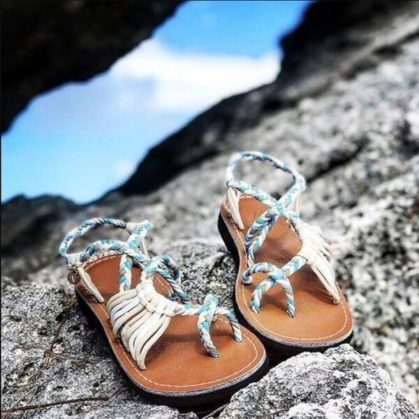 WW | Stilvolle Sandalen mit Gewebten Riemen
