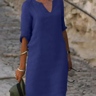 WW | Stilvolles Kleid Mit Elegantem V-ausschnitt