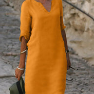WW | Stilvolles Kleid Mit Elegantem V-ausschnitt